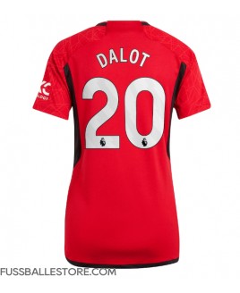 Günstige Manchester United Diogo Dalot #20 Heimtrikot Damen 2023-24 Kurzarm